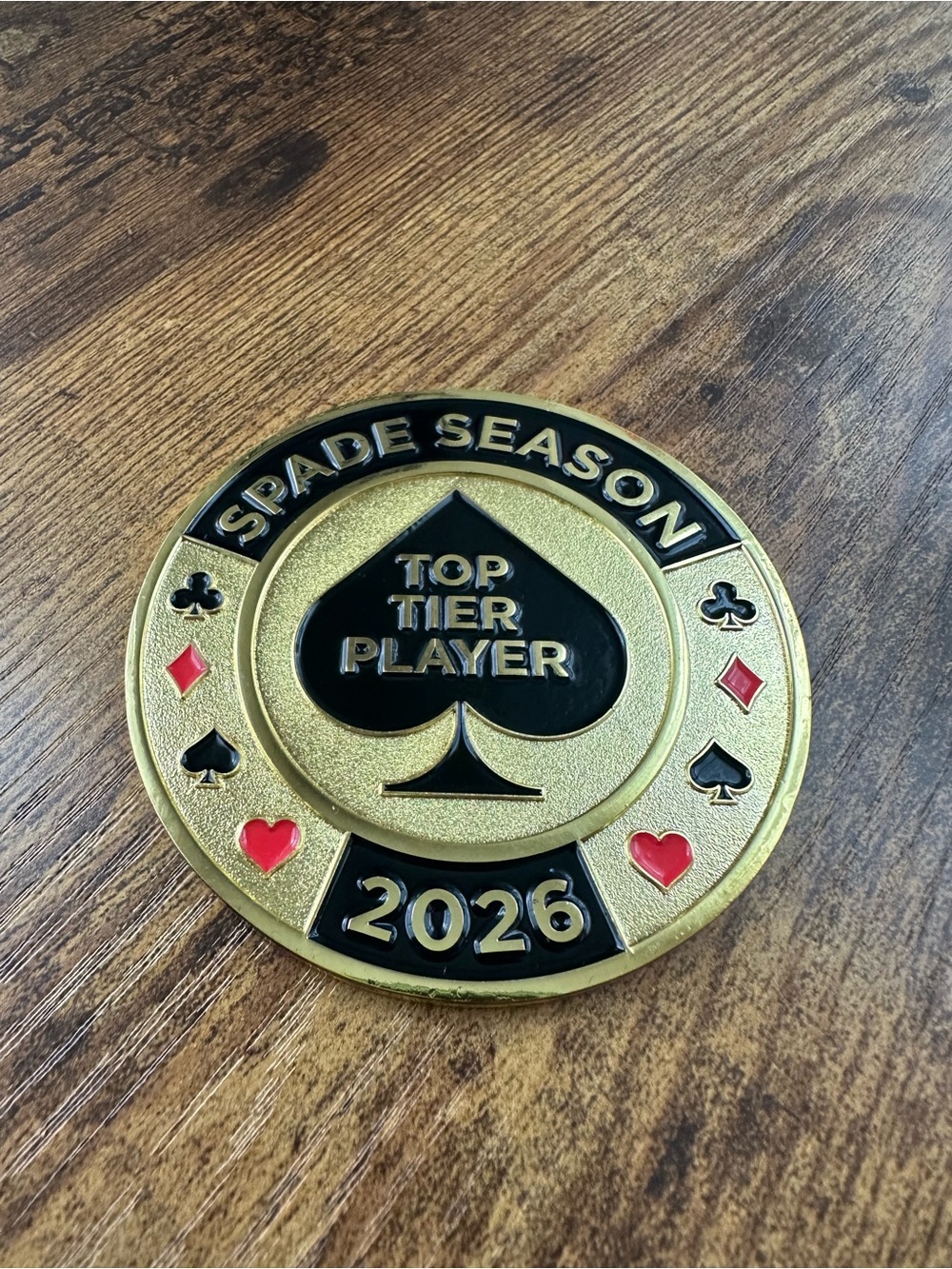 Top Tier Player 2026 Gold Spade Season Poker Card Guard Protector, BetMGM